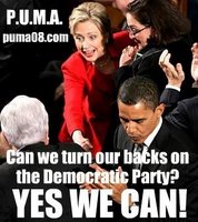 dcfairbank's tweet photo. @ibrahimpols @HillaryClinton is a bitter, spiteful person.  Am I the only one who remembers when her supporters embraced the #PUMA label and refused to vote for @BarackObama? 'Party Unity, My Ass' - what the Pumas really stand for https://t.co/HLc2tlSSU7 #GoAwayHillary https://t.co/kdvsSv7gxQ