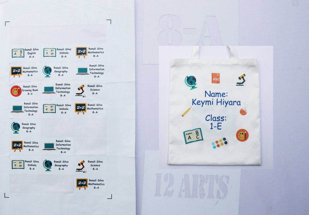 Anim8LK's tweet photo. Hop on the back-to-school wagon with our cool customised printables! 
#stickersheets #nametags

#create #design #print #anim8printables #anim8lk #colombo #srilanka https://t.co/BQYIIkW1qG
