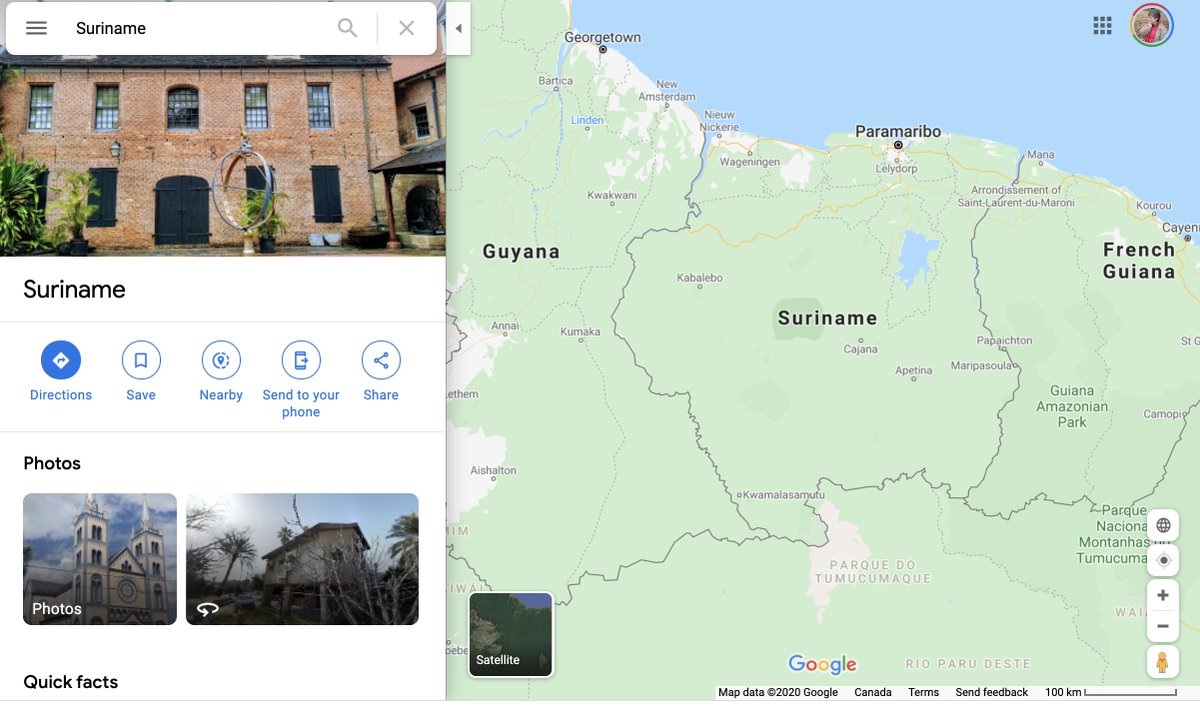 dawnbazely's tweet photo. #BIOL3290 students learned last year, in our #MapLibrary lab with @yorkulibraries's @orlandinir, that maps are deeply political.
Dear @googlemaps, my grad class is curious about why you don't show the disputed border b/w Suriname & Guyana?
https://t.co/p9OaArKtTn https://t.co/Hw0rFhhWQx