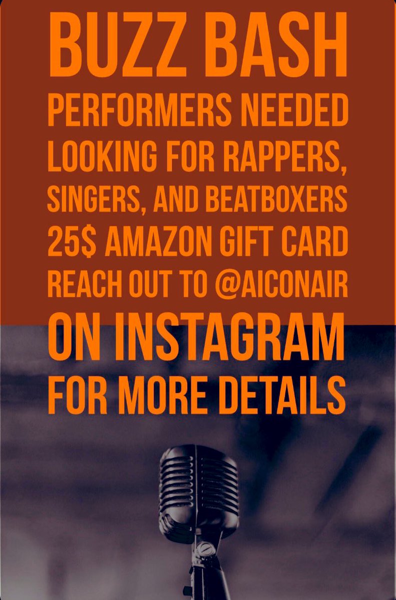 AIConair's tweet photo. Got any talent or know anyone with talent? Now is the time to speak up! Aic radio will be having our 4th annual buzz bash this March! DMs are open. https://t.co/OiHFSizCjj