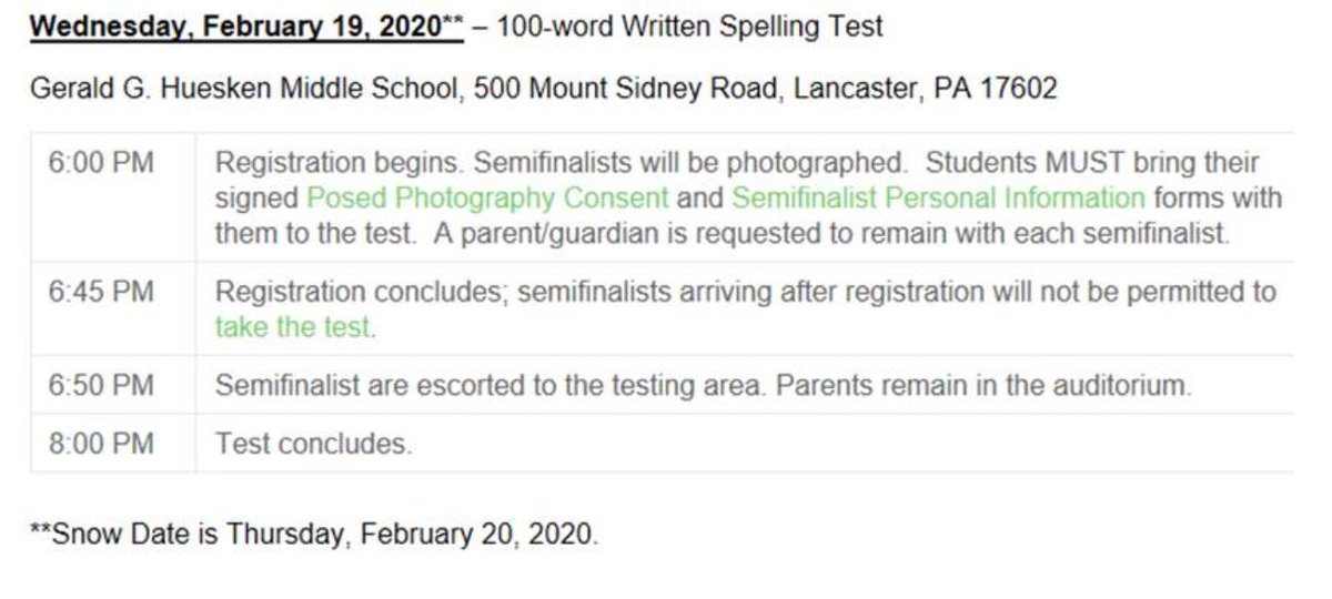 Congratulations to the top 15 Spelling Bee Contestants! #RMSProud Check out the pictures below for more information on the upcoming 100 word Written Spelling Test.