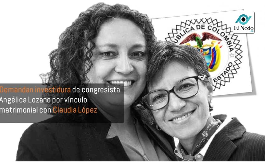 ELNODOColombia's tweet photo. Demandan investidura de congresista Angélica Lozano por vínculo matrimonial con Claudia López https://t.co/41q79yFLD9 https://t.co/tKK5fiZfUe
