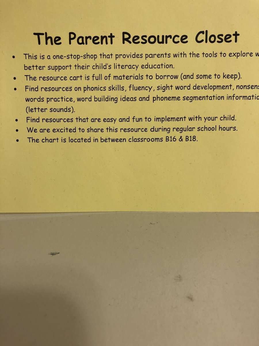 Check out the Title 1 Ebenezer Parent Resource Center. It is filled with reading materials to use at home with your child. 😊📚