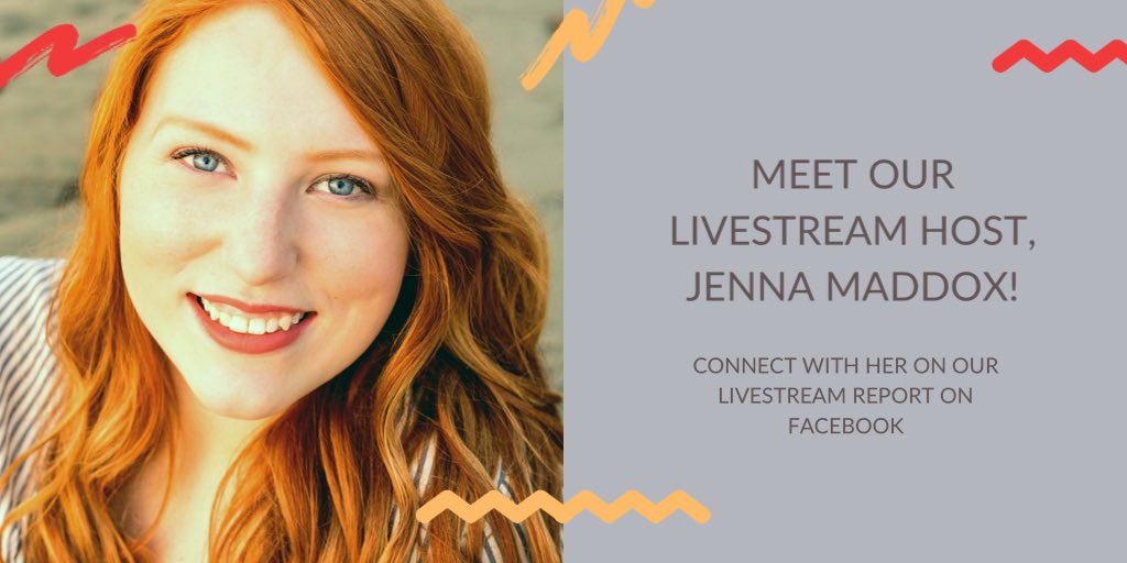 Meet Jenna, our livestream host! Catch her live in 5 minutes on our Instagram &amp; Facebook to get the inside scoop of today’s filming. #GradyGreats