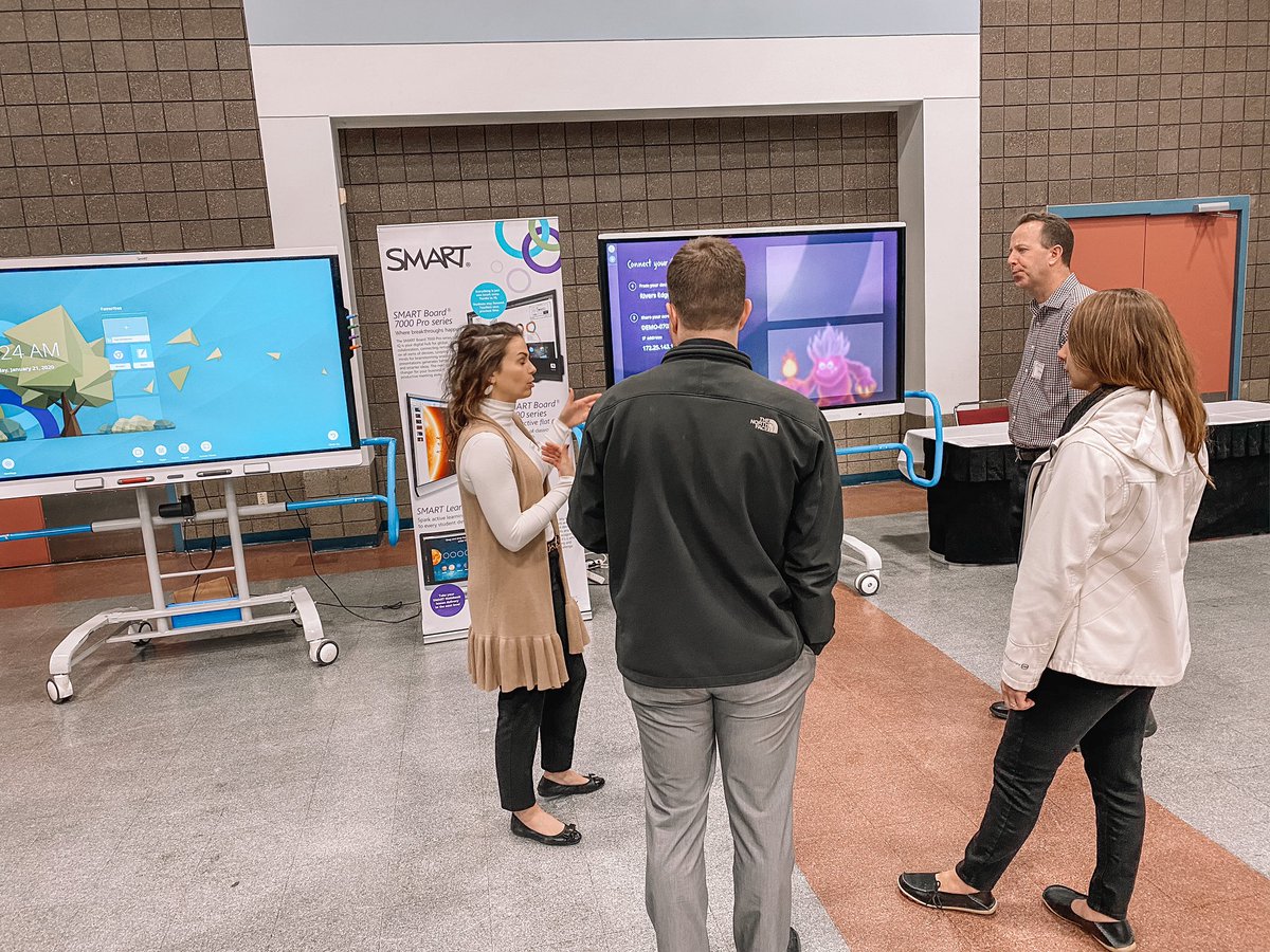 TierneyEd's tweet photo. The #TierneyTechTour is in St. Cloud, MN today! @SMART_Tech, @Copernicused, @Active_Floor, @ClassVR, @MooreCoInc, and @zSpace are having great conversations! https://t.co/Ac2jHkPAuK