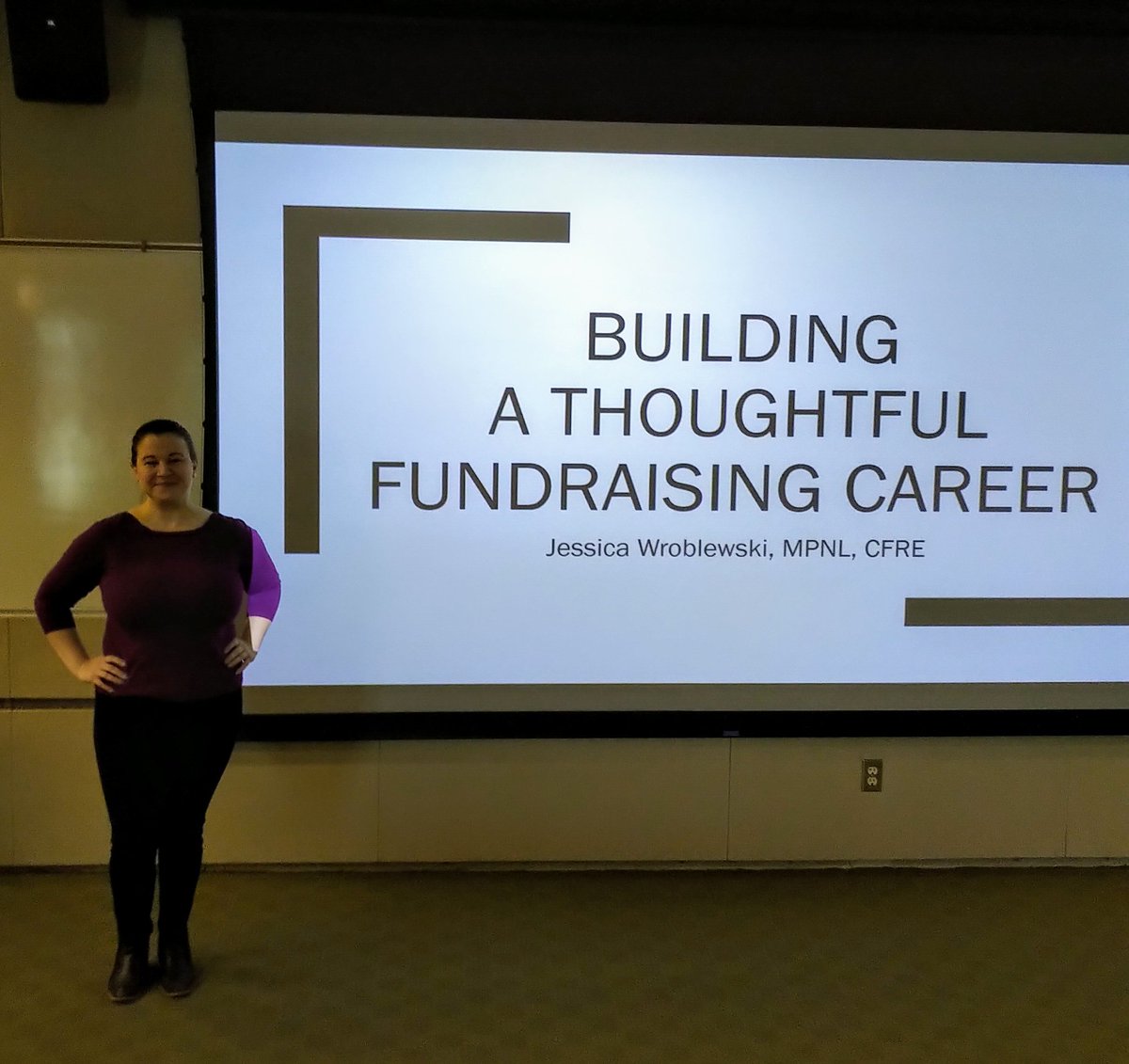 CAGP Waterloo-Wellington <a href="/CAGPWW/">CAGP Waterloo-Wellington</a> Chapter Chair <a href="/jesswroblewski/">Jessica Wroblewski, MPNL, CFRE, MFA-P, ESG-P</a> spoke today at #happyYOUyear on building a thoughtful fundraising career - congrats on a GREAT session!