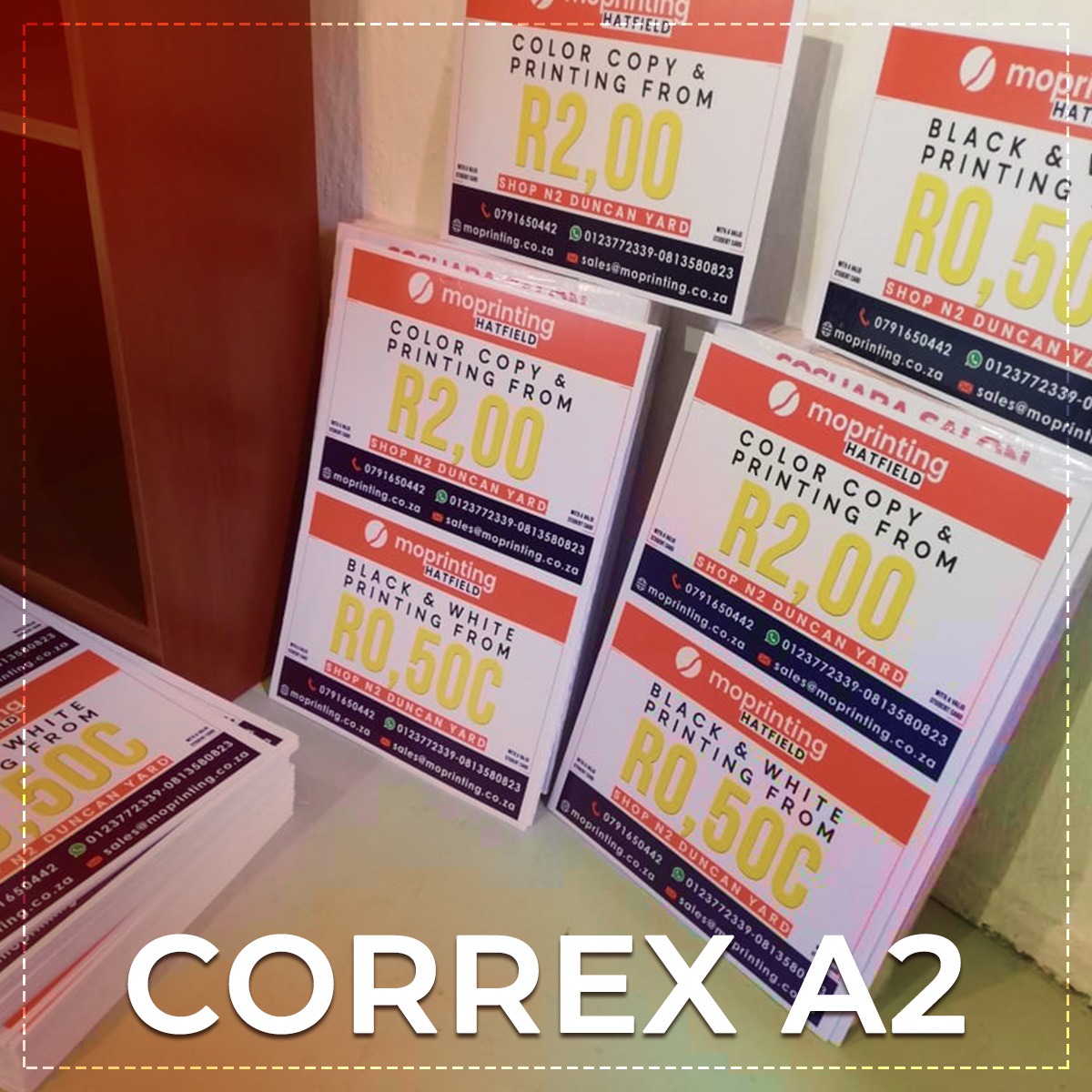 mo_printingza's tweet photo. Looking for advertising methods?

Correx is what your business needs

Print a minimum of 100 A2 Correx Boards in Full Color for only R3500

We also help you with many more corporate printing and design! https://t.co/TX7uUngu7n