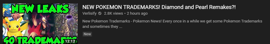 FactCheckVerlis's tweet photo. Fact Check - The 40 trademarks listed included various Kanto Pokémon, Galar Pokémon, "Gotta Catch 'em All", Mystery Dungeon and PokéPark. None of which implies or even hints about Diamond &amp; Pearl remakes. There weren't even Sinnoh Pokémon trademarked. https://t.co/UELnp5GPU8