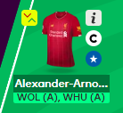 Rob2K's tweet photo. @FPLGeneral im hoping for some #TrentMagic...
#FPL #FPLCommunity https://t.co/wdXVfjYnwQ