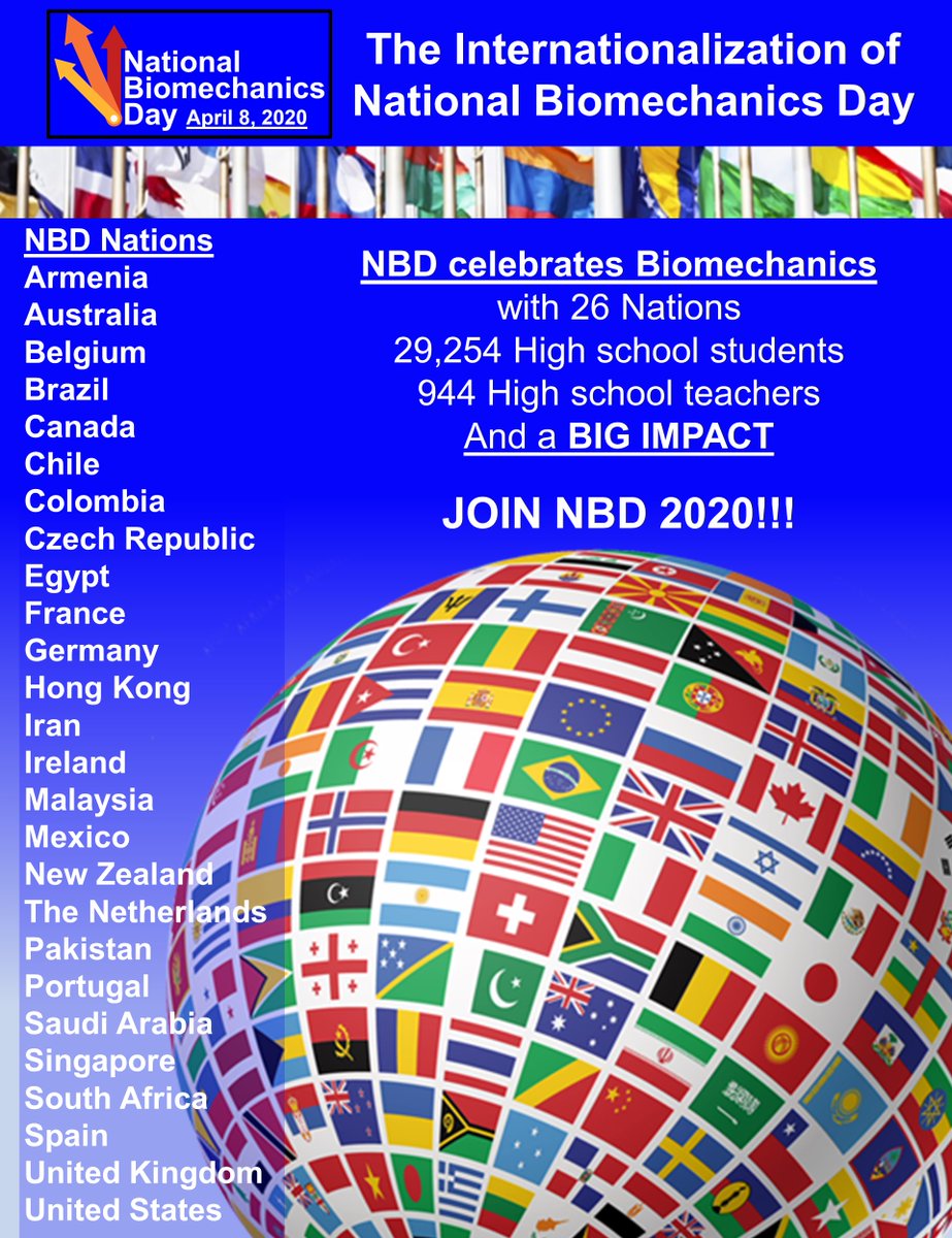 BiomechanicsDay's tweet photo. Calling All #Biomechanists: Announcing the new National @BiomechanicsDay parent organization &amp; website. The Biomechanics Initiative https://t.co/2DHm7i8Z31 will host #NBD2020 &amp; also announce new #Biomechanics outreach, award, service opportunities. @AmSocBiomech @ISBiomechanics https://t.co/2hPhNUCrBs