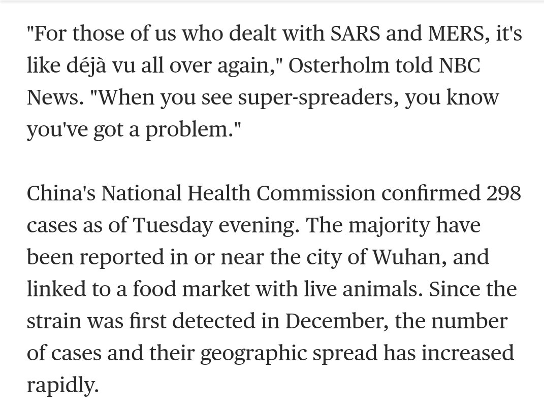 "super spreader"?! What a joke.Yes they're working on a vaccine. https://twitter.com/NBCNews/status/1219697919458271233?s=19