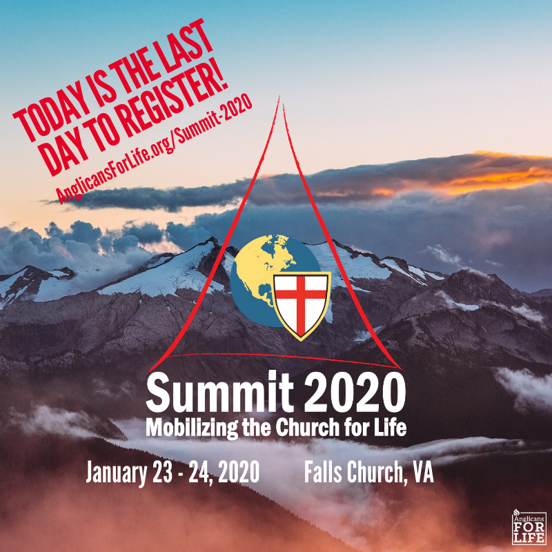 Anglicans4Life's tweet photo. Today is the LAST DAY to register for #Summit2020!

#ProLife #Summit #AnglicansForLife #TuesdayMotivation #TuesdayThoughts https://t.co/bUOeyFpKix