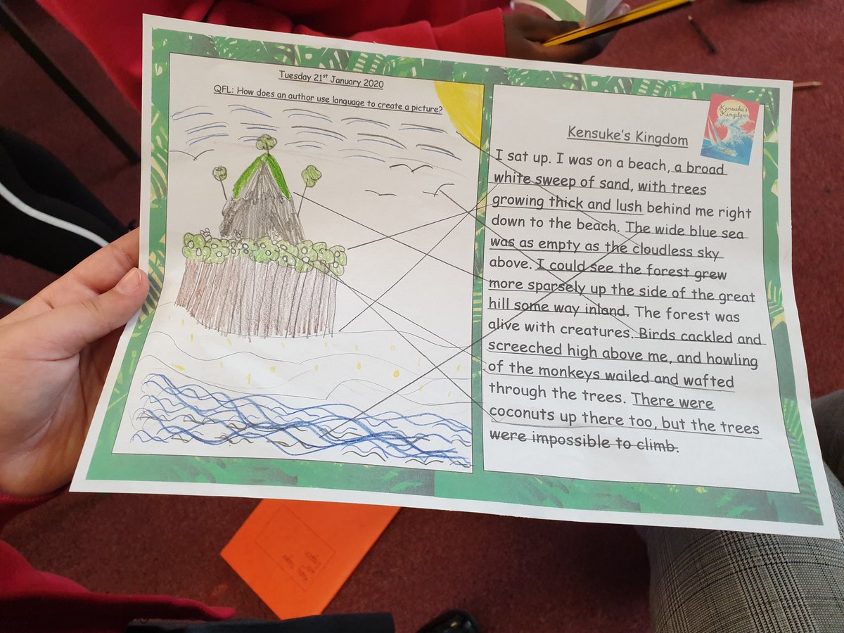 Today, the children used visualisation to begin to think about the effect of language and the image it paints in their mind. Some fantastic outcomes! 🌴#novelstudy #visualisation #kensukeskingdom