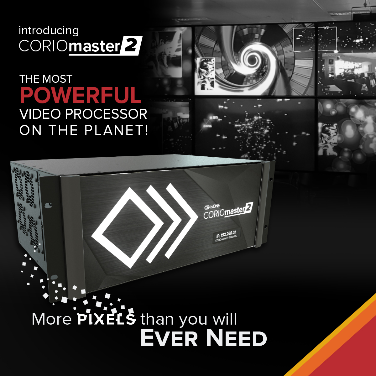 tvONEusa's tweet photo. More pixels, multiple canvasses and up to 40 4K windows - #CORIOmaster2 has it all AND is 8K ready!
See it first at #ISE2020 - booth 1-M110. https://t.co/bRAzILNVA4