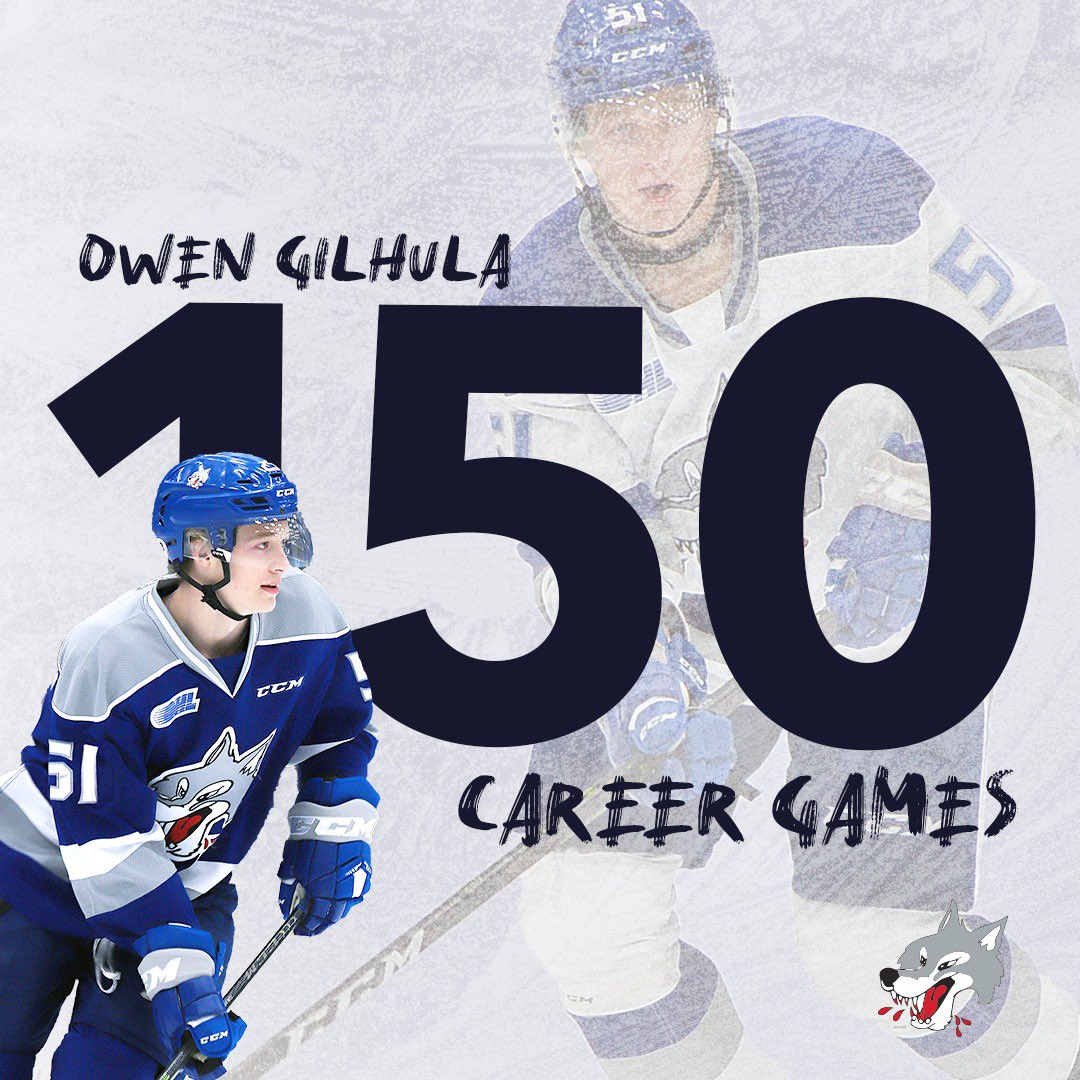Sudbury_Wolves's tweet image. This past week @OGilhula25 played his 150th career #OHL game! 🎉CONGRATS  👊#runwiththepack🐺