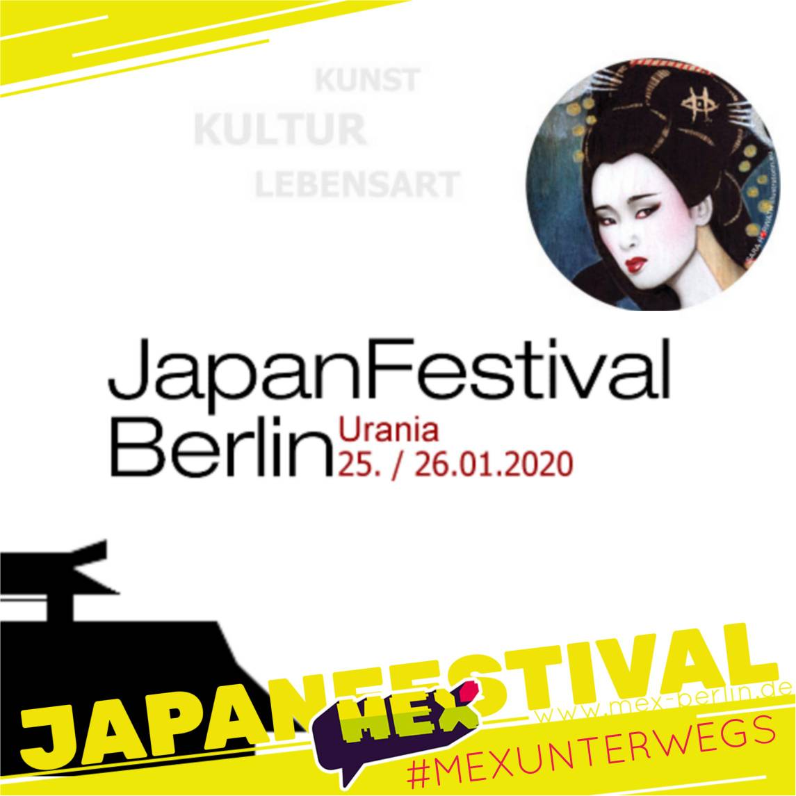 MEXBerlin's tweet photo. Vom 25. bis 26. Januar findet das #JapanFestival in derUrania Berlin statt. Natürlich ist unser #MEXunterwegs Team mit einem Stand vor Ort. Also schau vorbei, entspann bei #DanceDanceRevolution oder sicher das #mexklusive Harcover-Ticket für die #MEX2020! https://t.co/hIruEyqaxC