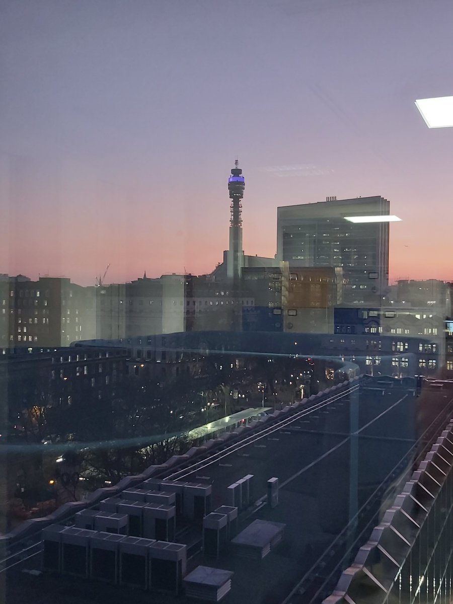 Excuse the glazing reflections but still a lovely sunset in London this evening.