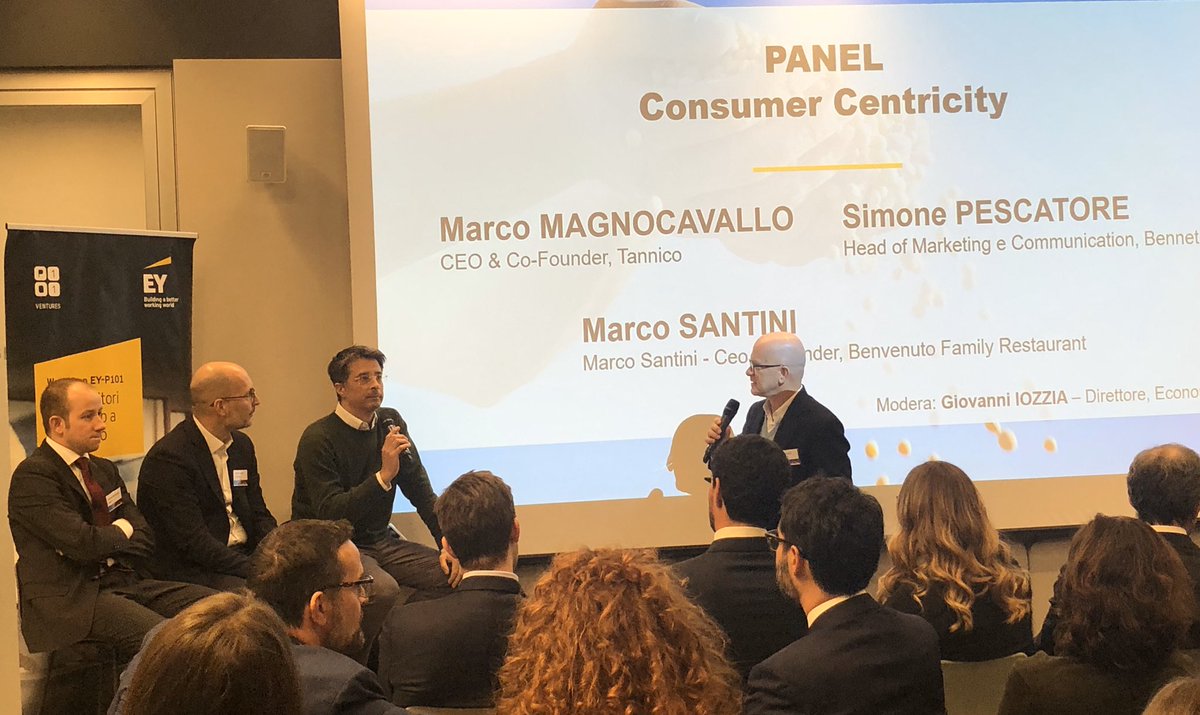 Possiamo essere definiti come dei bravissimi storyteller capaci di creare emozioni nelle persone, avvicinandoci sempre più al cliente #EYp101talk #startup Marco Magnocavallo <a href="/tannico_it/">tannico.it</a>
