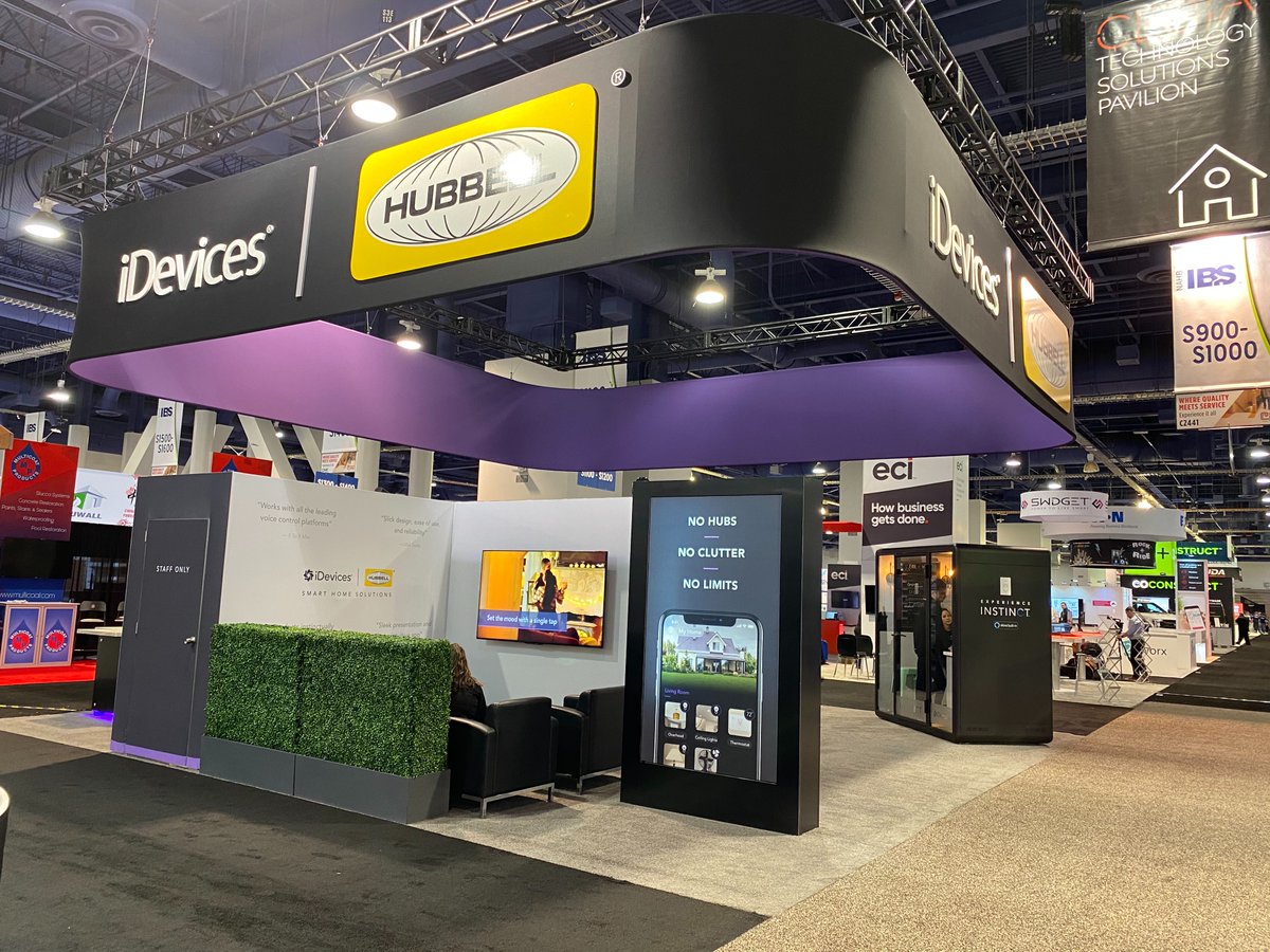 idevices's tweet photo. First look at the #IBS2020 booth! Let's talk #smarthome - visit us in Booth SU1044.
#MakeTheEverydayExtraordinary #HubbellFamily #SmartHomeTechnology #BuilderShow #ExperienceInstinct #IoT https://t.co/eGefwt5SIZ