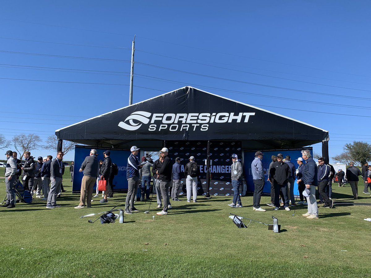 ForesightSports's tweet photo. And weโre off!!! #PGAShow2020 Demo Day is live and we are slammed! Be sure to come by and see us on Tee 7! #TotalRange #SimInABox #GameChanger https://t.co/GQRQRHx51m