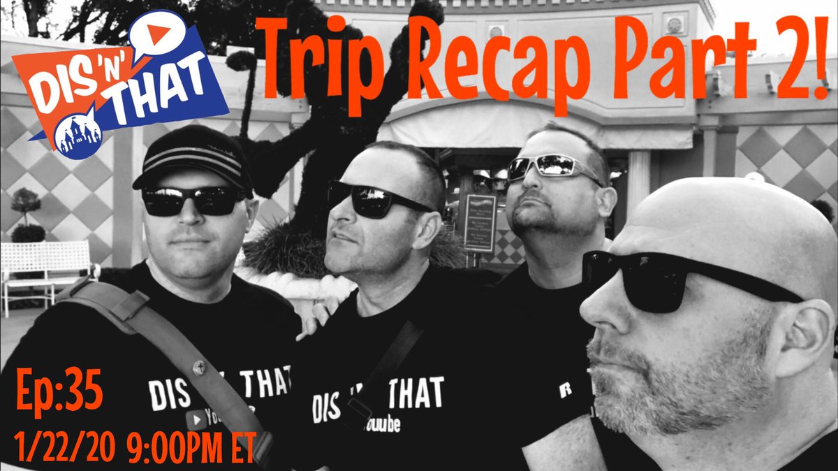 disnthat4's tweet photo. Part two of our January 2020 Trip recap to #waltdisneyworld is tomorrow, Wednesday the 22nd at 9PM EST! Join us for the shenanigans!
@DadZippity @stevesworld4 @shep_family @brandy_and_dave
#Livestream #disnthat #disnthatdisney
LINK: https://t.co/XBNftZqF9R https://t.co/AqCQTCUD3A
