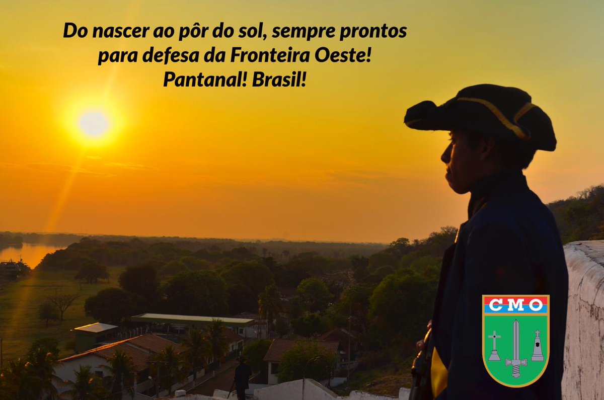 CmdoCMO's tweet photo. Do nascer ao pôr do sol, sempre prontos para a defesa da Fronteira Oeste!
Forte Coimbra - Corumbá/MS
#Pantanal
#Brasil https://t.co/gxo6VmvpRo