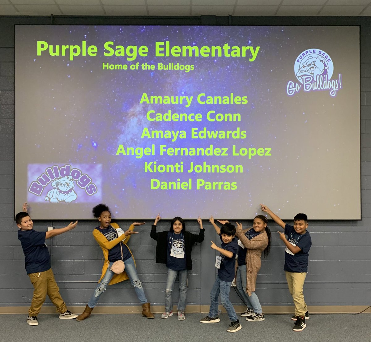 TeachBenitez's tweet image. Our Bulldogs represented Purple Sage well at the @GalenaParkISD Science Survivor Series! They had so much fun preparing and competing in this challenge against other elementary schools in our district. #GoBulldogs #PSEstrong #ElemSTEM #ElemScience