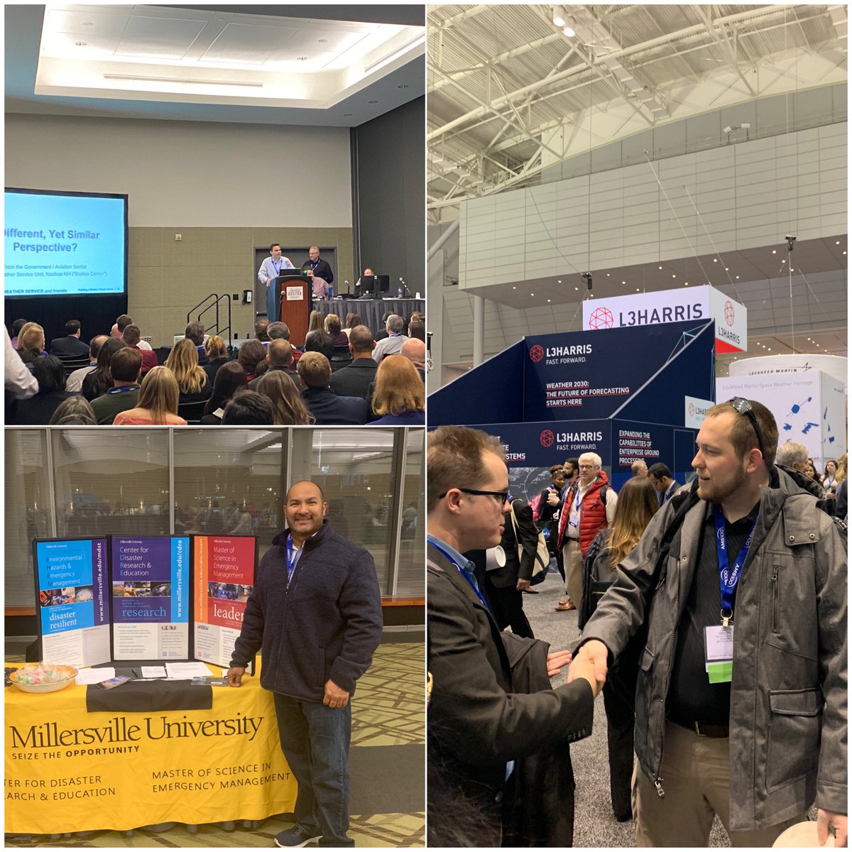 Last week during the 100th Annual @ametsoc Meeting, seven current students & alums of the MSEM program presented meteorological studies!

Current students:  @kc2jcb  @weatherwxtiempo @ambersballoons @WX5GLK and Austin Patrick 

Alums:  @wx_becks @ChrisGNBCBoston 
#AMS100 #AMS2020