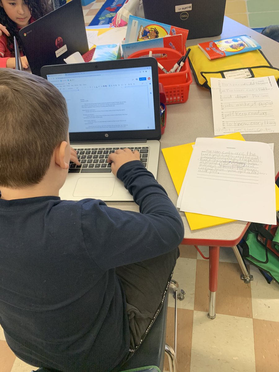 Ms_Burlew's tweet photo. We are just about finishing up our reports here in Room 5! This is our first time publishing on the Chromebook &amp; we are ROCKING it!!! #room5rocks #technology #publishing #animalreports https://t.co/YBiCnOiBFP