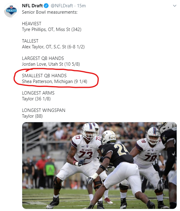 OMRebelNation's tweet image. things are going great for Shea Patterson at the Senior Bowl