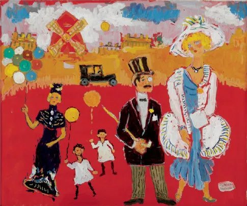 Fikret Mualla  (1903-1967)
Moulin Rouge.  Paris