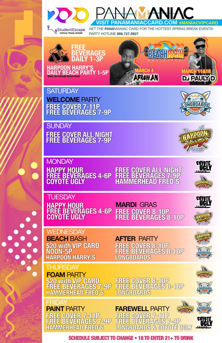 PCB - Spring Break 2020 (@PCBSpringBreaks) / Posts / X