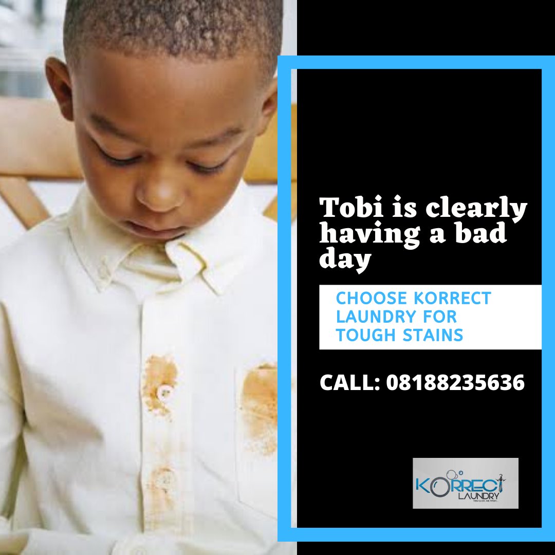 Korrectlaundry's tweet image. At Korrect Laundry we are focused on making our clients happy 😃 
Say no to stains and hello to Korrect 💪🏽

Dm/Call us today for affordable dry cleaning services

#nigeria #drycleaners #tuesdaytip #tuesday #korrect #clothes #wash #clean #corporatelife