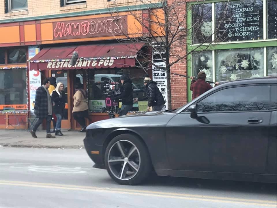 toniann_rose's tweet image. Someone on Facebook spotted a certain someone filming something with Kristen Stewart 👀