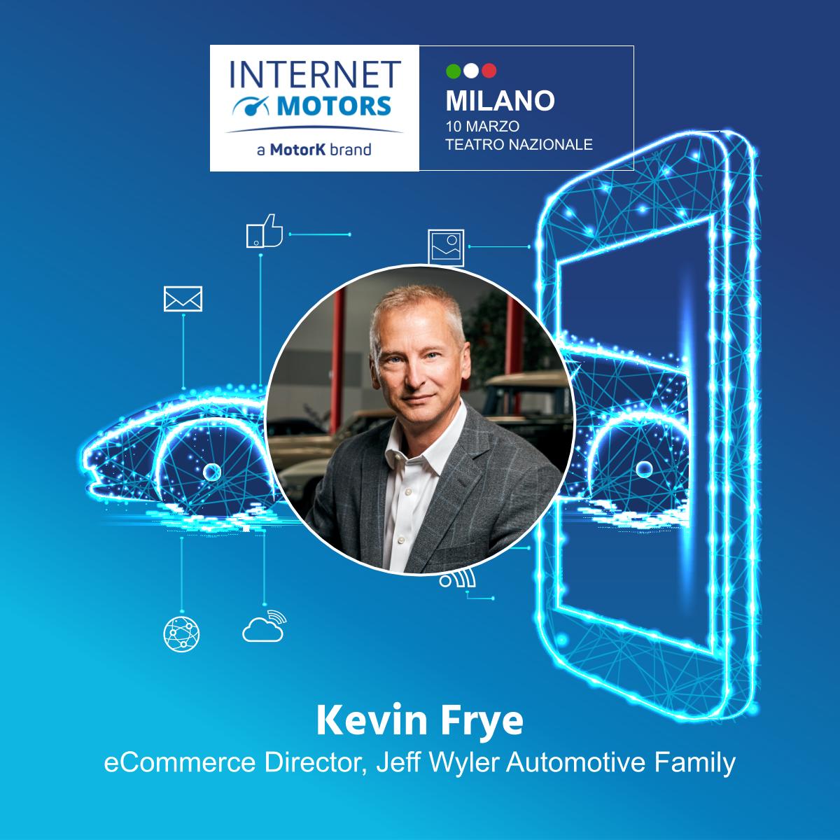 L'ospite internazionale di #InternetMotors Milano sarà <a href="/KevinFry/">kevin b</a>, eCommerce Director di Jeff Wyler Automotive Family. Se non vuoi perdere il suo intervento, clicca qui: bit.ly/3a600HX