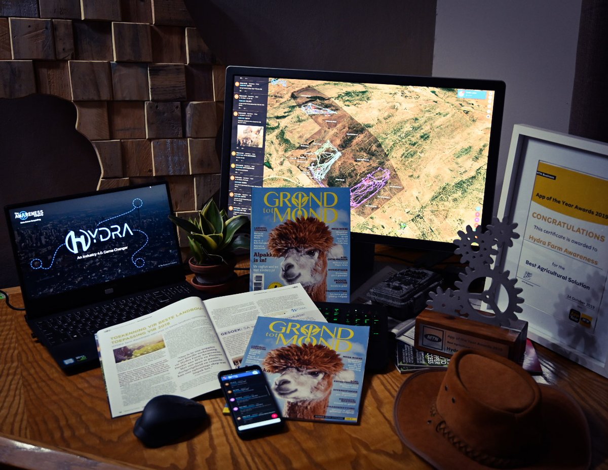 AwarenessCo's tweet photo. Check out the latest edition of Grond tot Mond magazine to read all about the HYDRA Farm Awareness solution and the MTN Best Agriculture App of the year award that it won, sponsored by Pioneer. @GrondtotMond  #mtn #pioneer #farmawareness #farmapp #plaasapp https://t.co/Mt8knbOd0L