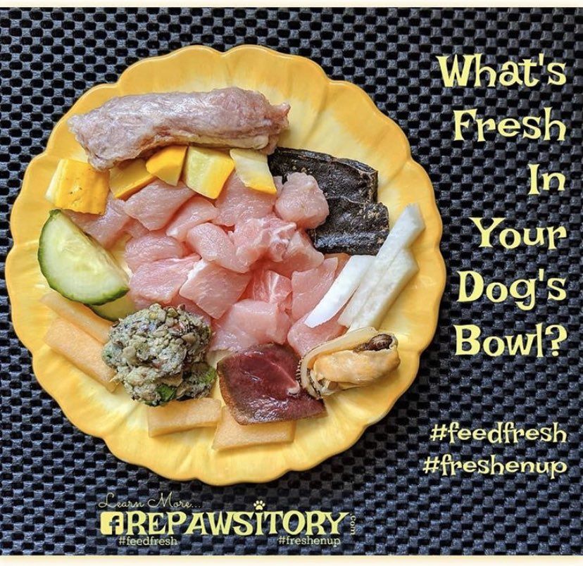 Repawsitory's tweet image. What’s fresh on your dogs bowl? #feedfresh #realfoodfordogs #speciesappropriate