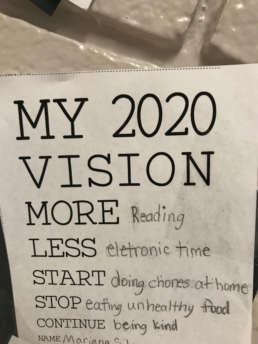 Rains_Int's tweet photo. Vision 2020! Our 5th graders put some thought into this next year and laid plans! https://t.co/r9k8t3iCEw