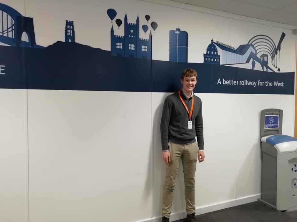 Great to visit Year 12 student Jonathan Stock on his work placement with <a href="/networkrail/">Network Rail</a>. Jonathan wants to design trains for a living so what better way of getting an understanding of the railways infrastructure than with this amazing company. Keep up the great work Jonathan!