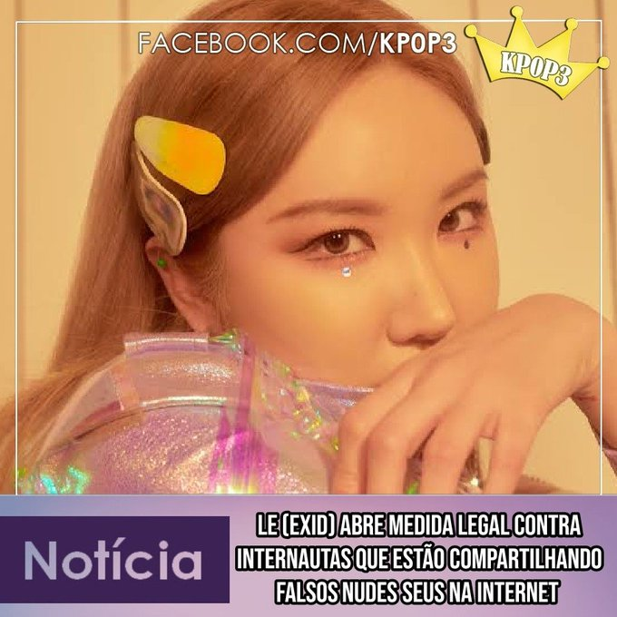 KP0P3R's tweet photo. ･.✨[𝒩𝐸𝒲𝒮]- LE integrante do grupo EXID está tomando ação legal contra o autor por trás de seus 'nudes photoshopados' e ofensas a si em seu instagram. ✨.･

[#PontoKpop10 #KpopNotícias #KPOP3] https://t.co/4zIuuChg1e