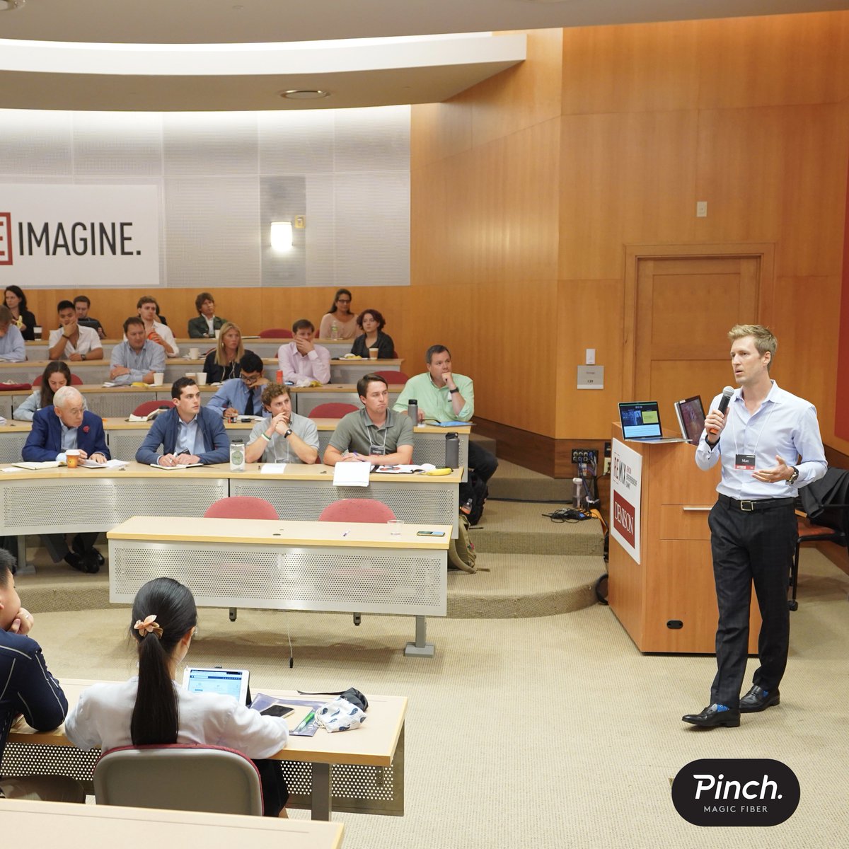 PinchMagic's tweet image. “Hi I’m Matt, and I help people poop like a god”.
.
Yes, that is how one of our founders said hello to the entire audience, speaking about Pinch at @DenisonU on the importance of open communication w/ customers, always trying new ways to delight, &amp;amp; #gratitude for all feedback.