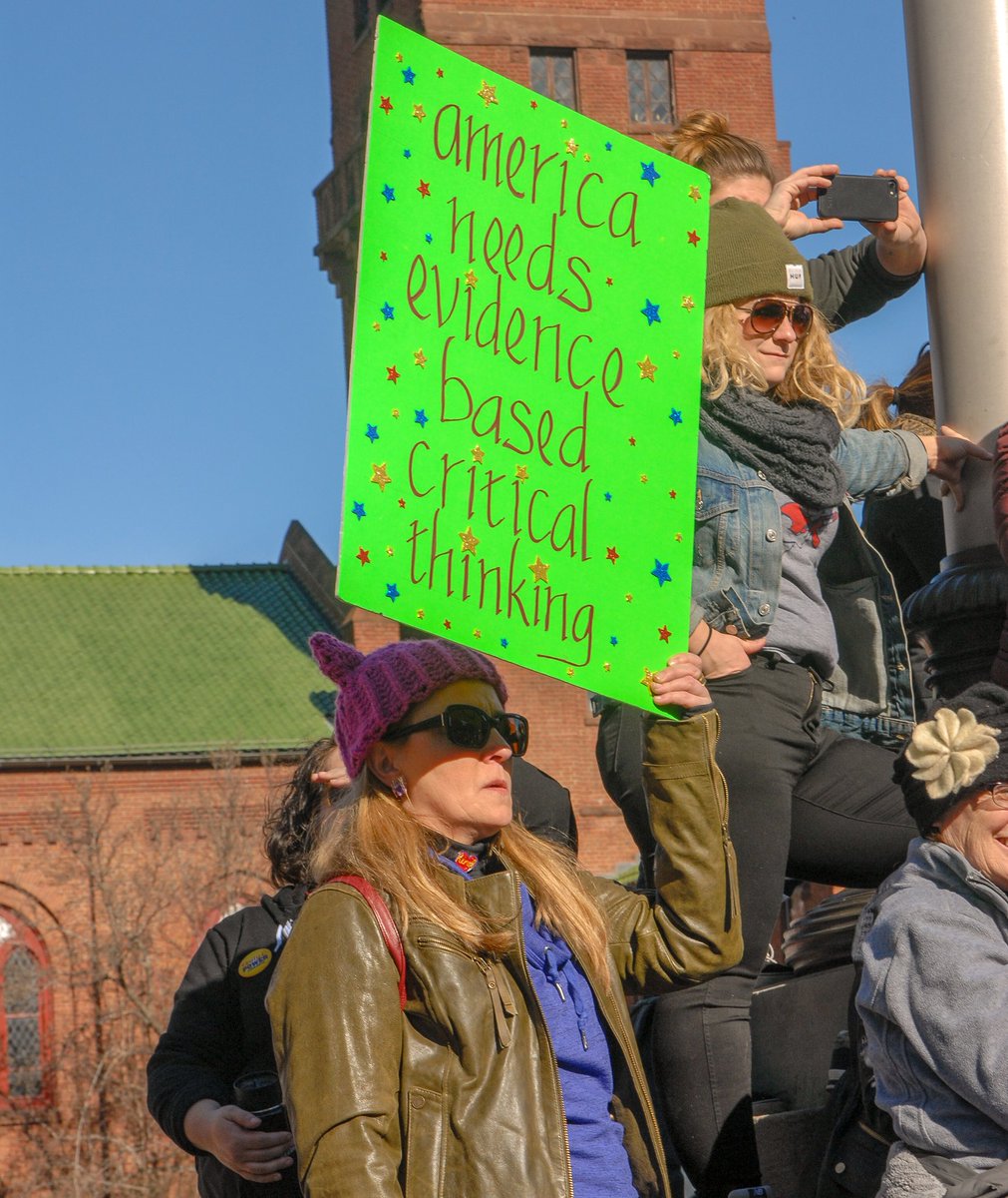 williamangel999's tweet photo. "America needs evidence based critical thinking". That's an excellent assertion with respect to both the climate change debate and the US Senate's task of convicting or aquitting the President of "High Crimes and Misdemeanors". #TrumpsRemovalTrial #ImpeachmentTrial #womensmarch https://t.co/wjJ4i9hb2Q