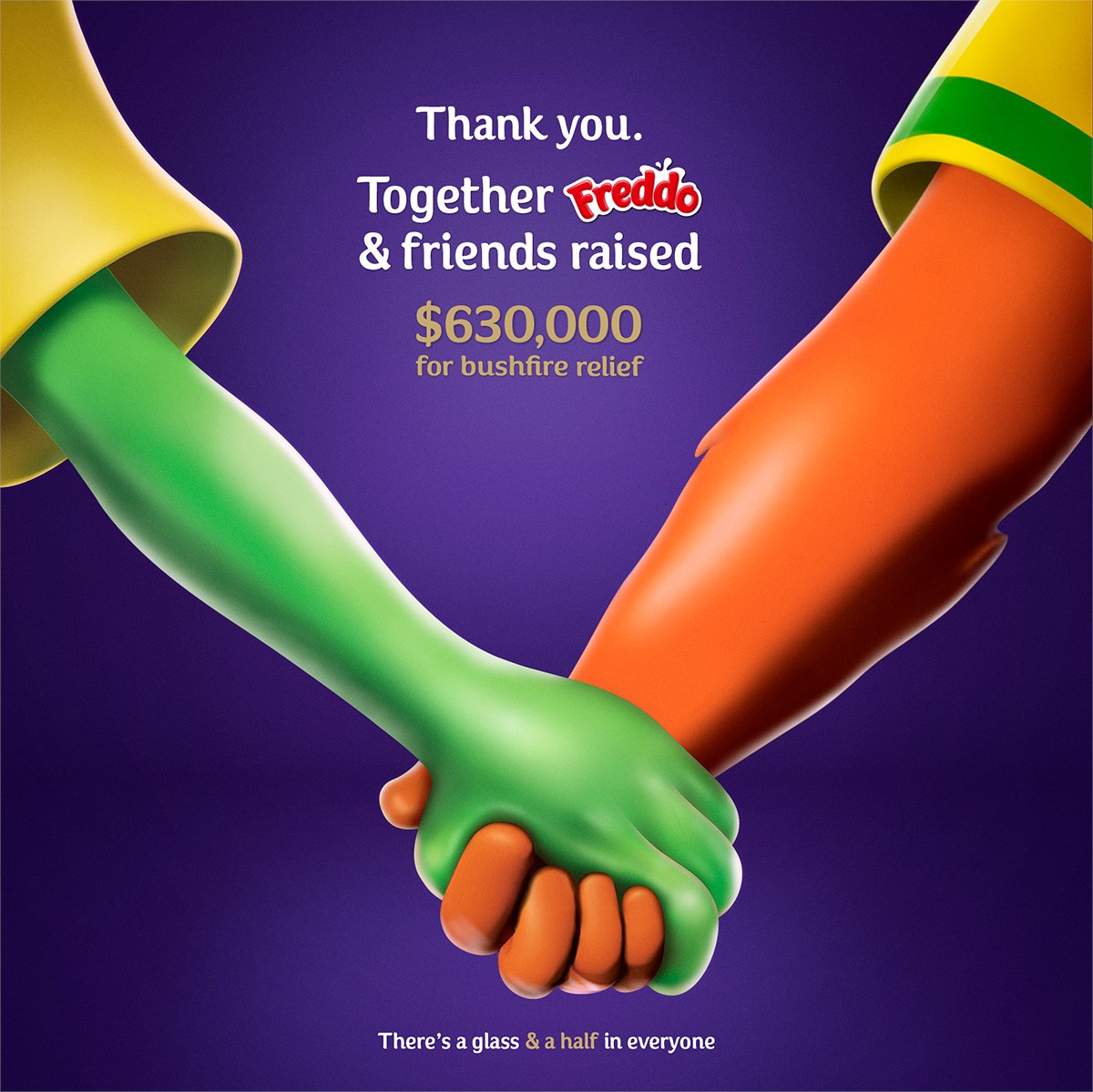 100% of our proceeds collected between Jan 10th-17th from the sale of Cadbury Freddo, Caramello Koala &amp; Furry Friends will be donated to the #bushfire relief efforts. Together we have raised a total of $630,000! Thank you for your support! #snackingmaderight