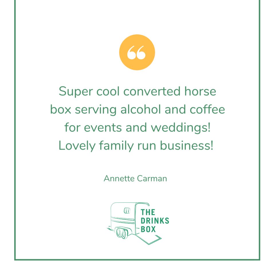 Who doesn’t love parties? We certainly do!@thedrinksbox 

Whether you are planning a birthday party, retirement party, or wedding anniversary let us provide a relaxed and fun mobile bar experience for your guests.

Contact Tom on 07539536303 or
hello@thedrinksbox.co.uk!