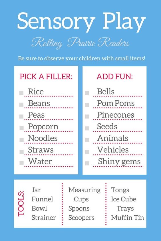 Want to engage in more sensory play at home?

Here's a chart that will help you create easy and affordable sensory experiences from everyday items.

#TactileTuesday #OccupationalTherapy #PediatricTherapyServices