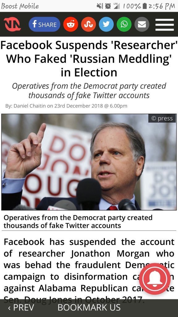 According to “Internal Report Obtained by NYT” “False Flag Operation..Secret Project Carried Out by FB & Twitter” “Democratic Operatives Created Thousands of Fake ‘Russian’ Accounts” Reid Hoffman, Member of Defense Innovation Board, Paid Mikey Dickerson for Disinfo ‘AL Project’  https://twitter.com/dmills3710/status/1075893778903384064