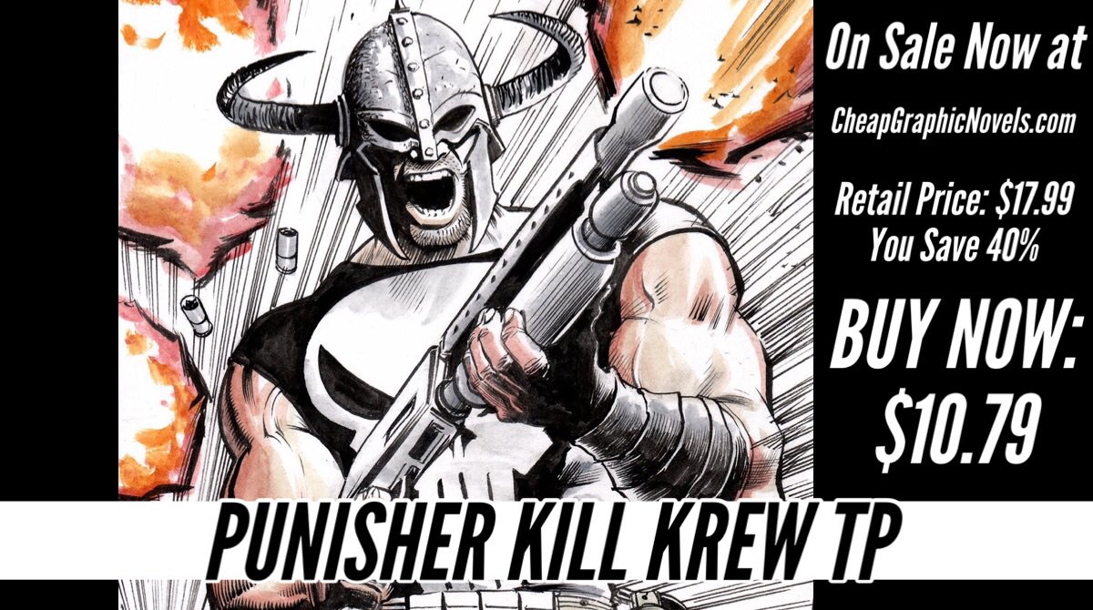 CheapGN's tweet photo. Punisher Kill Krew TP from @GerryDuggan & @JuaneFerreyra ON SALE NOW 40% OFF only at https://t.co/JxF69mXpJ9!
#GerryDuggan #JuanFerreyra #Punisher #Marvel #KillKrew #graphicnovel #graphicnovels #collectededitions #collectededition #comicbooks #comicbook #cheapgraphicnovels #CGN https://t.co/80u7VUYuGZ