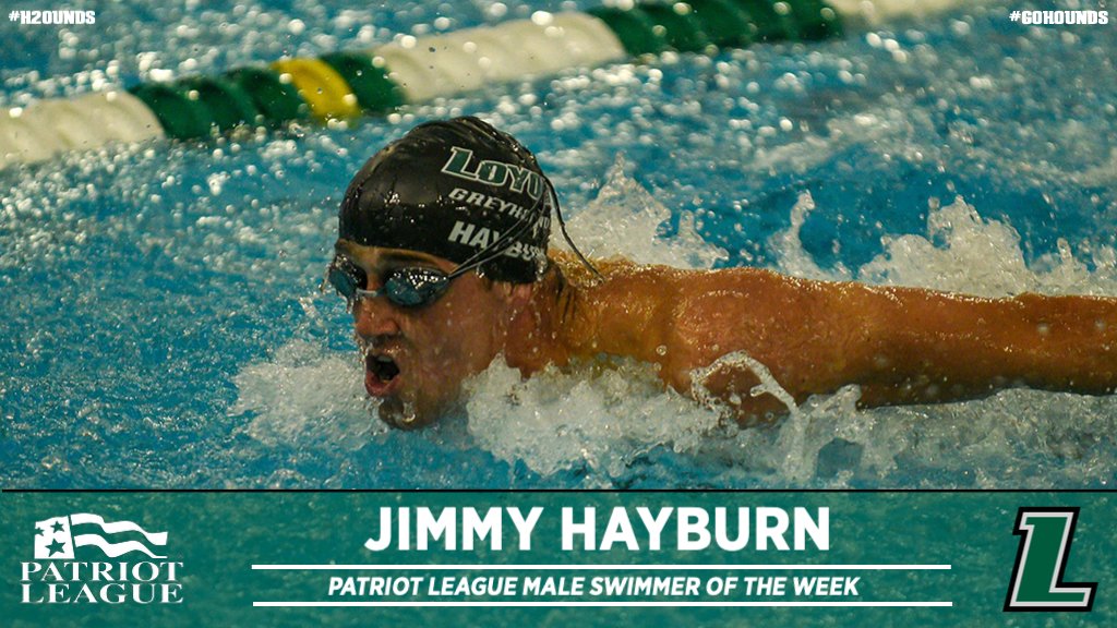 LoyolaHounds's tweet photo. Congrats to @H2ounds sophomore Jimmy Hayburn, who becomes the first Loyola male to earn @PatriotLeague Swimmer of the Week accolades since 2017! #GoHounds #H2ounds
π°: https://t.co/d2CLk8d6SG https://t.co/YosdWDrNMk