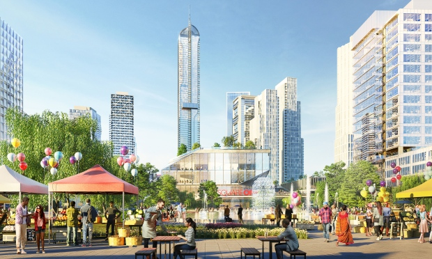 CP24's tweet photo. Massive 37 tower, 18,000 unit development planned for area around Square One https://t.co/ZHzqv02rMs https://t.co/vNUr6iaHI6