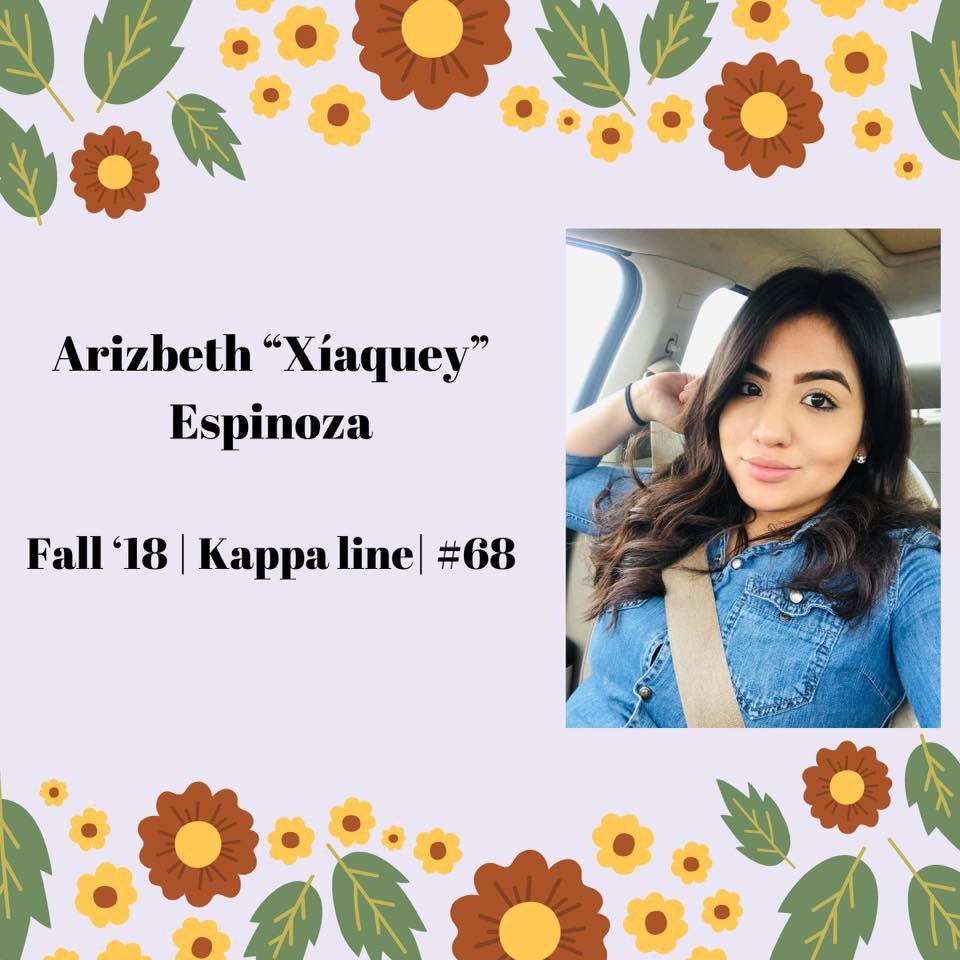 TxAMIUGammas's tweet image. Meet our lovely sister, Arizbeth “Xíaquey” Espinoza. 💕 

#TxAMIUGammas 
#SLGRecruitmentSpring2020
#WhySLG 
#MeetTxAMIUGammas